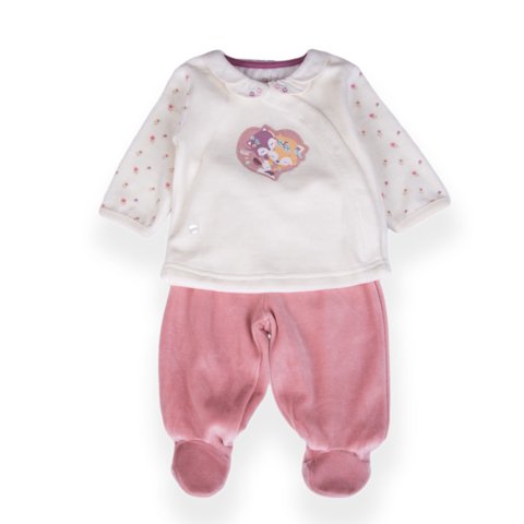 Conjunto Bebé Niña Rosado Pillin