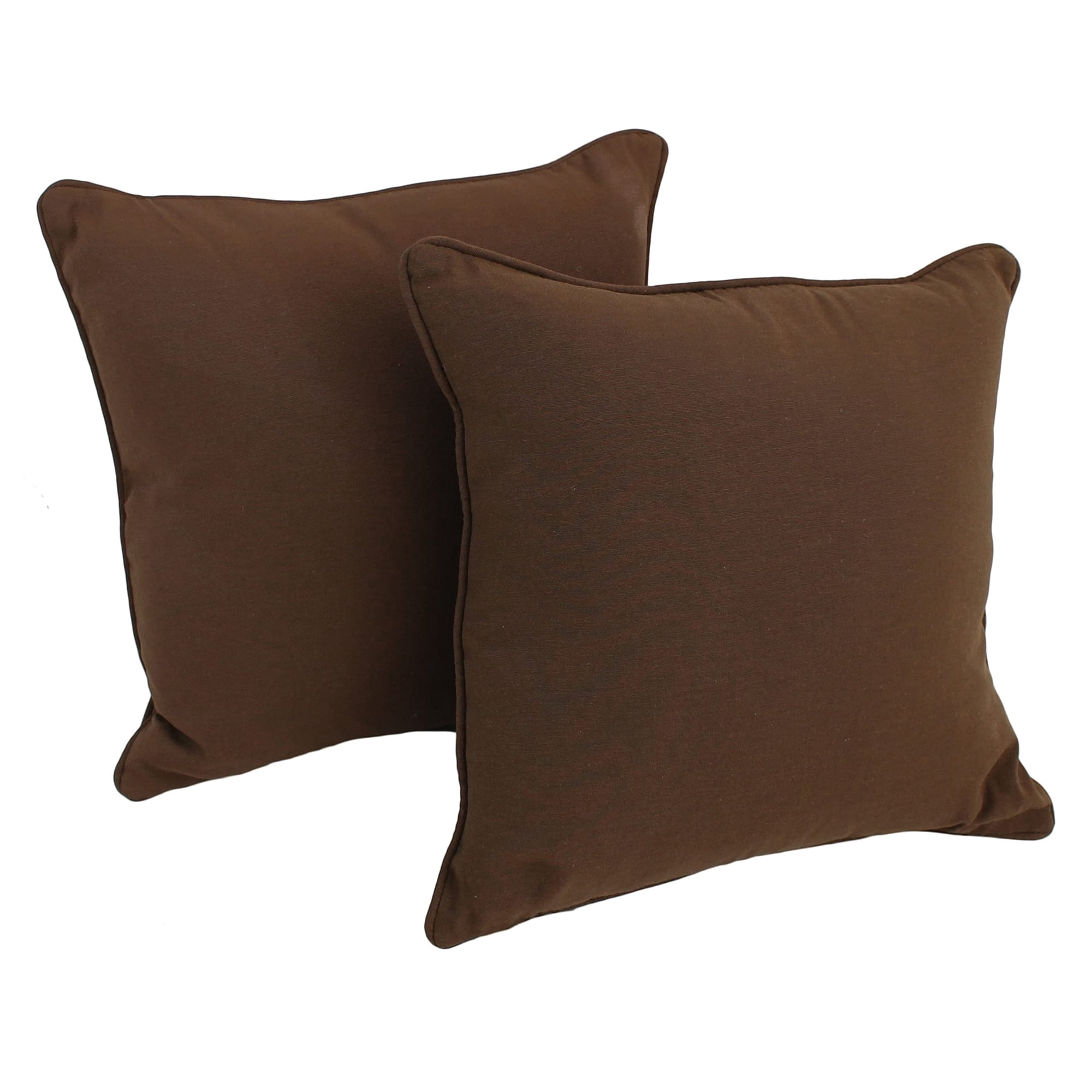 Almohadas Blazing Needles De Sarga De 18 Pulgadas, Color Chocolate (2)