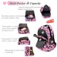 thumbnail image 4 of Set de mochila Bansusu con estampado geométrico para niñas con bolsa de almuerzo, 4 of 7