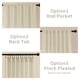 thumbnail image 3 of Cortinas Joydeco de lino 70 × 240 cm, juego de 2 paneles, filtrado de luz, 3 of 8