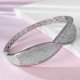 thumbnail image 5 of Pulseras Tipo Brazalete con Moño de 6.5 Pulgadas para Mujer, Brazalete de Diamante Abierto Simulado con CZ, Brazaletes de Plata Esterlina 925, Joyería Fina para Boda y Cumpleaños, 5 of 7