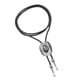 thumbnail image 2 of Western Cowboy Hat Bolo Tie Vintage American Ajustable PU Cuero Para Hombres Argent, 2 of 3