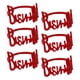 thumbnail image 3 of Juego De Anillos Para Servilletas Con Letras Bismillah * 6 Hebillas Para Servilletas Para Casa De Vacaciones, Boda, Rojo, 3 of 5