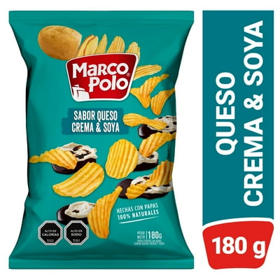 Papas Fritas Queso Crema Y Soya 180 G Marco Polo