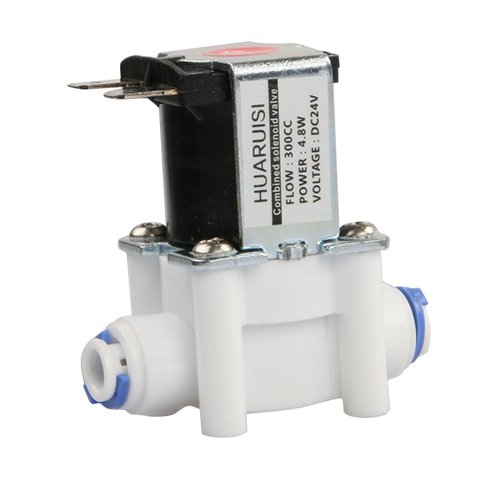 Ioensy - Válvula Solenoide De 1/4"" Cc 24 V, Resistente, Profesional, Fácil De Instalar, Conexión Rápida