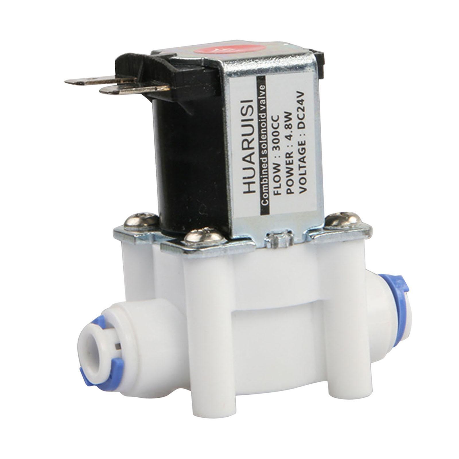 Ioensy - Válvula Solenoide De 1/4"" Cc 24 V, Resistente, Profesional, Fácil De Instalar, Conexión Rápida