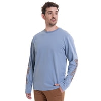 Truval - Polera Mangas Estampadas Celeste Celeste S