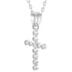thumbnail image 1 of Collar de cruz con circones redondos para niñas, 1 of 2
