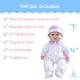 thumbnail image 2 of Muñeca JC Toys La Baby, caucásica, 40 cm, lavable con atuendo, 2 of 6