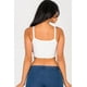 thumbnail image 2 of Top Corto De Tirantes Finos Con Cuello Halter Y Estampado De Canalé Liso Color Blanco (para Mujer), 2 of 5
