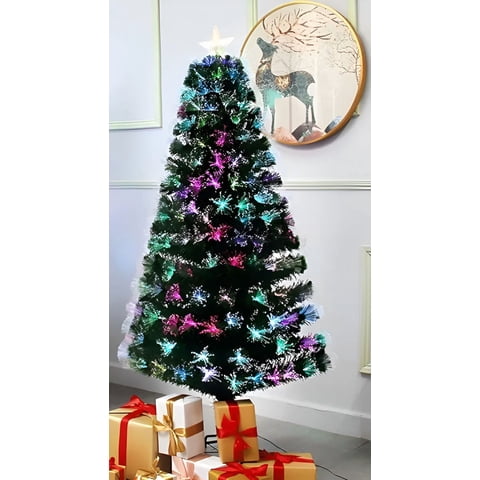 Geneerico - Arbol De Navidad 120Cm Con Luz Led Multicolor 6131-1 Verde Con Luces Multicolor