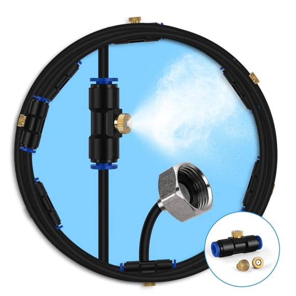Sistema de enfriamiento por nebulización lifeegrn para patio, línea de nebulización de 12 m