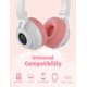 thumbnail image 4 of Auriculares YUSONIC Unicorn Kids Bluetooth plegables en blanco y rosa, 4 of 7