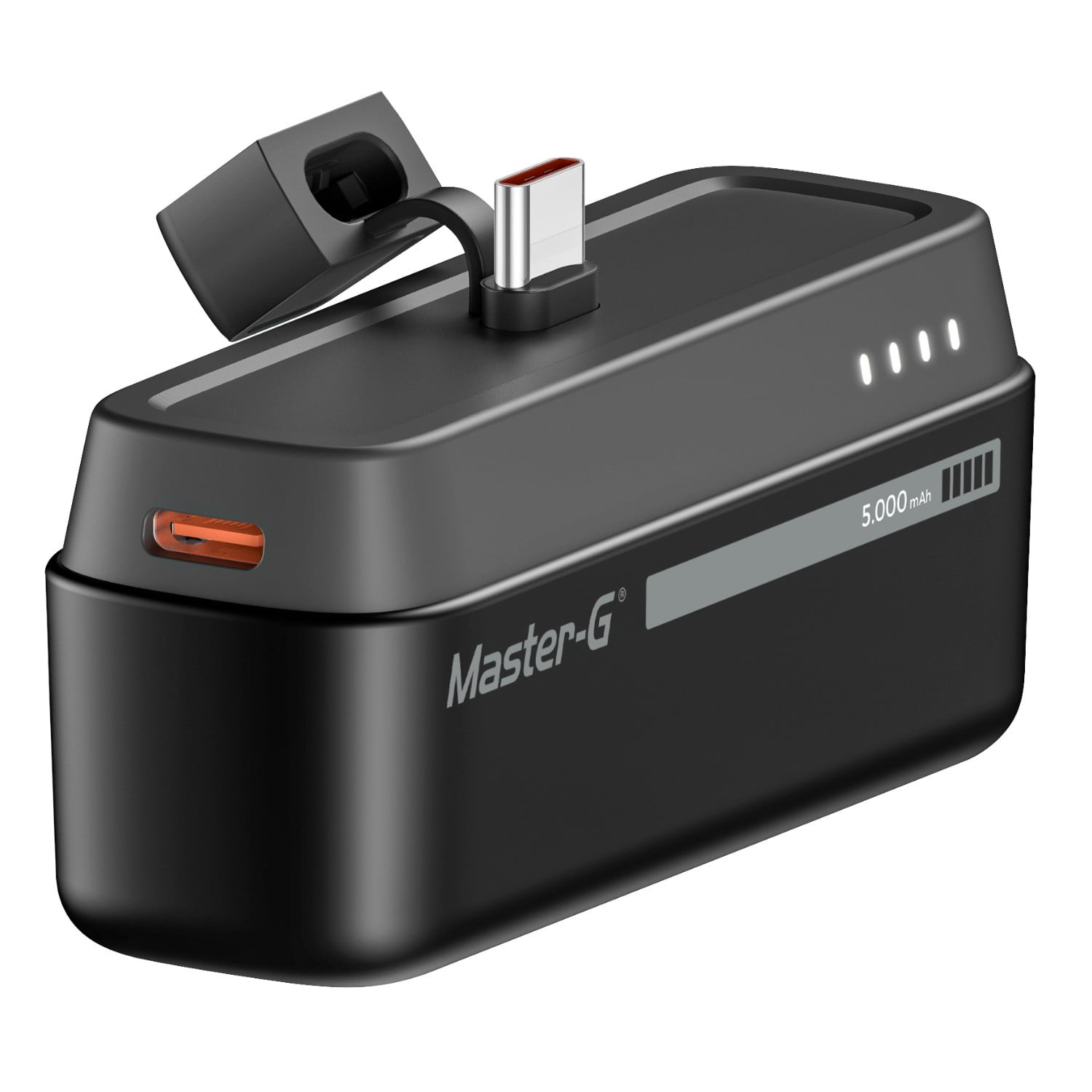Cargador Base Portátil Pocket 5000 Mah Tipo C Negro Master-g