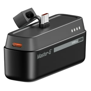 Cargador Base Portátil Pocket 5000 Mah Tipo C Negro Master-G