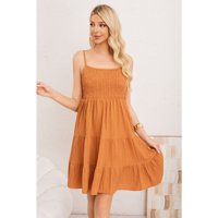 Likeshop - Mini Vestido Corto Pabilos Primavera Mujer Unicolor Moderno 3370