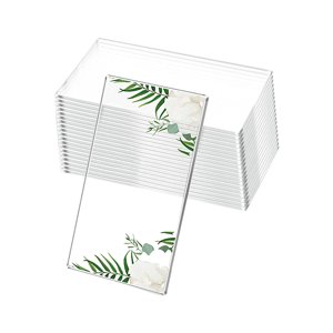 Bothyi - Letrero De Mesa De 20 Piezas En Blanco Transparente Personalizado Para Eventos De Decoración De Fiestas