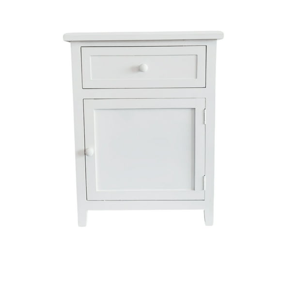 Velador Dormitorio Cajon Puerta Derecho Blanco