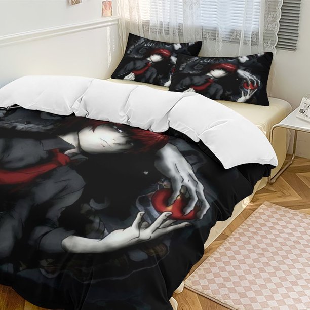 Death Note Anime Home Bed 3-piece Set Classic Japanese Anime Polyester Wash Student Dormitory Set
