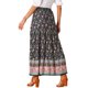 thumbnail image 3 of INSPIRE CHIC Faldas Boho para Mujer Estampado Floral Primavera Verano Cintura Elástica Casual Faldas Maxi M Azul Marino, 3 of 6