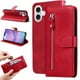 thumbnail image 5 of Funda con Cremallera para iPhone 17, Carcasa Cartera de Cuero PU con Soporte y Tarjetero, 5 of 5