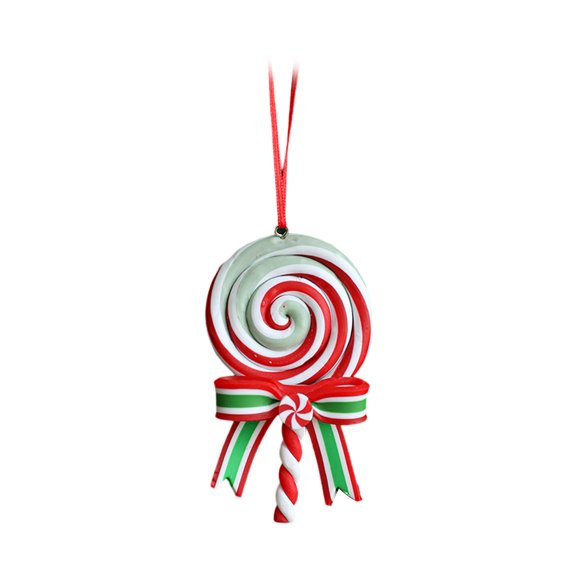 Adorno Navideño Con Forma De Piruleta, Adorno Colgante Para Puertas Interiores Y Exteriores, Oficinas, 5 X 9 Cm, Color Rojo Y Verde