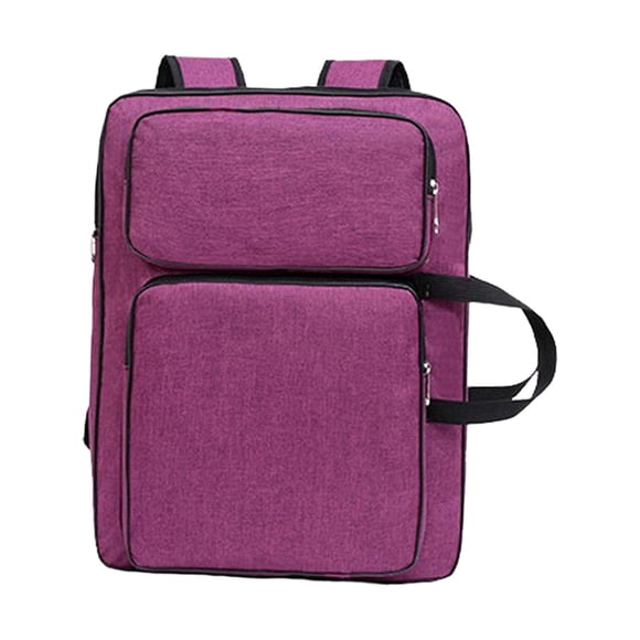 A3 Art Portfolio Case Tote Bag Resistente Al Agua Suministros De Arte Artistas Mochila Púrpura