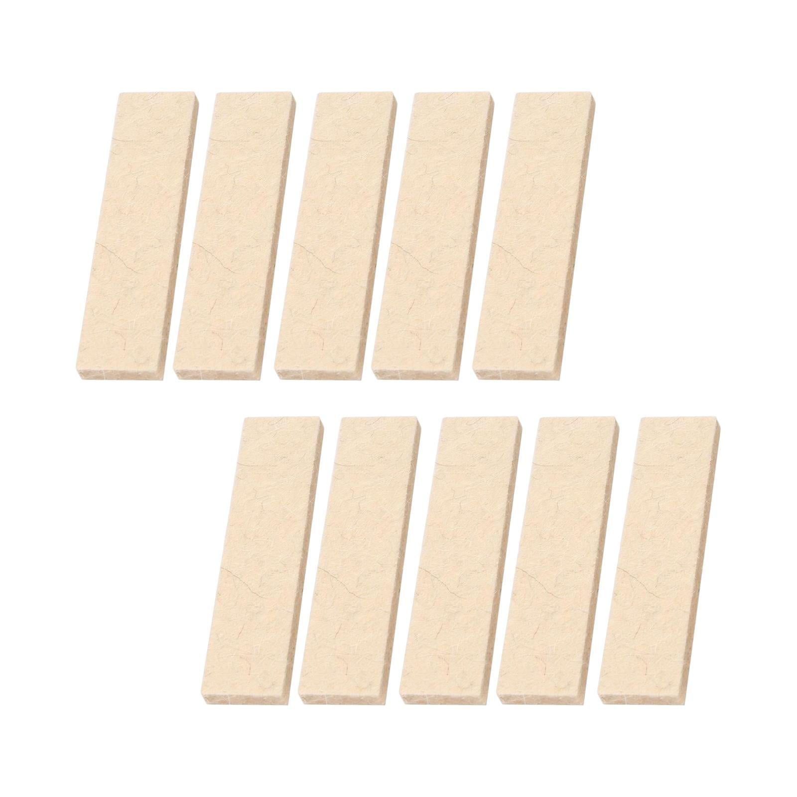 Ioensy - 10 Pastillas De Freno Para Bicicleta Estática, Equipo De Repuesto, Fieltro De Lana Para Gimnasio, Color Beige