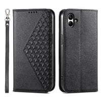 Funda Flip Foxdock Para Samsung Galaxy A05 , Estilo Billetera Con Diseño Rombo, Correa De Mano Y Soporte, Uso Diario