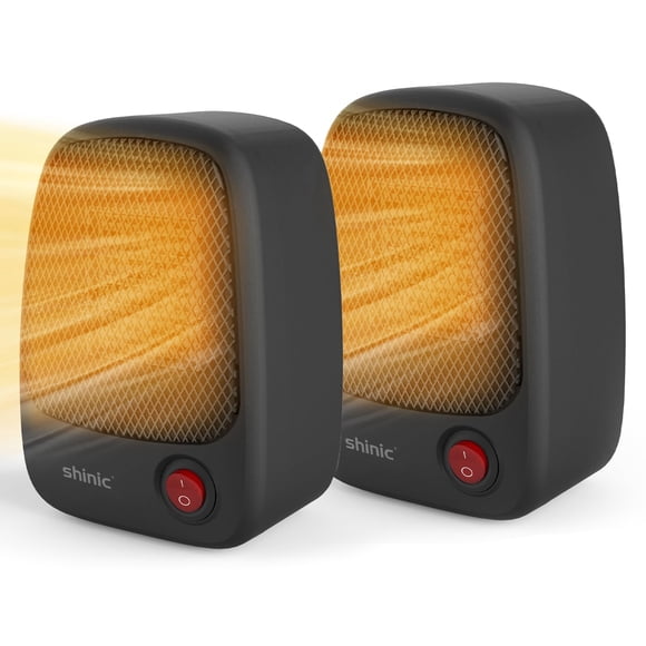 Calefactor portátil de cerámica Shinic 500W, 2 unidades, 120V