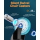 thumbnail image 2 of Ruedas para silla de oficina RidRed, ruedas giratorias de goma de alta resistencia de 3", 2 of 9