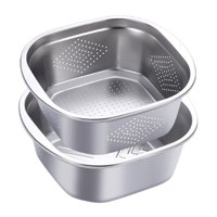 Bothyi - Colador De Acero Inoxidable Para Ensalada, Frijoles, Arroz Y Verduras (4600 Ml)