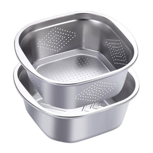 Bothyi - Colador De Acero Inoxidable Para Ensalada, Frijoles, Arroz Y Verduras (4600 Ml)