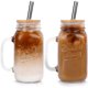 thumbnail image 1 of ANOTION Mason Jar con tapa y bombilla, 24 oz, boca estándar, 1 of 3