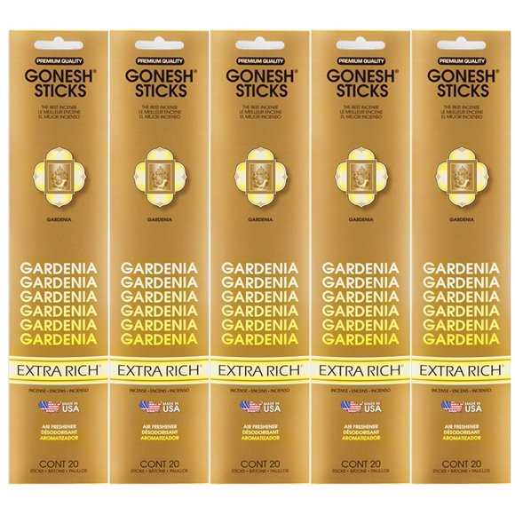 Incienso Gonesh Gardenia 5 paquetes (100 unidades)