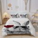 thumbnail image 1 of 3pcs Rabbit Wearing Fashion Glasses Themed Bedding Set Duvet Cover and Pillowcase Set Soft and Comfortable, 1 of 5
