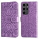 thumbnail image 5 of Funda tipo cartera FOXDOCK para Samsung Galaxy S24 Ultra , diseño girasol en relieve, cuero PU, cierre magnético, soporte y tarjetero, 5 of 5