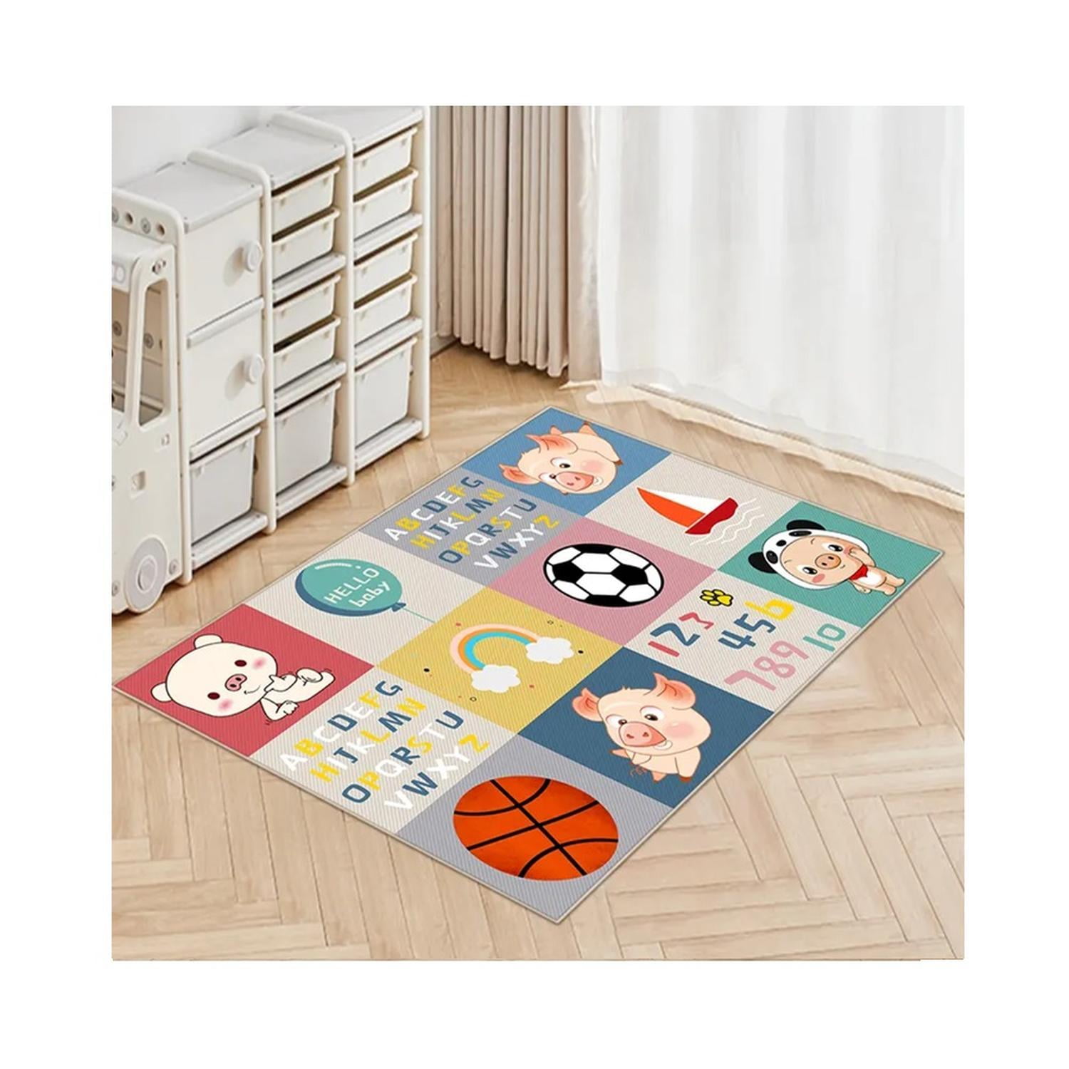 Kivara - Alfombra Infantil Juguetes 80x120 Cm Tapete Dormitorio Sala