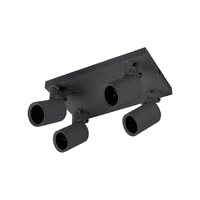 Konnergie - Aplique Lampara Negra Porta Ampolleta Dicroica Gu10 Dirigible Luz Calida