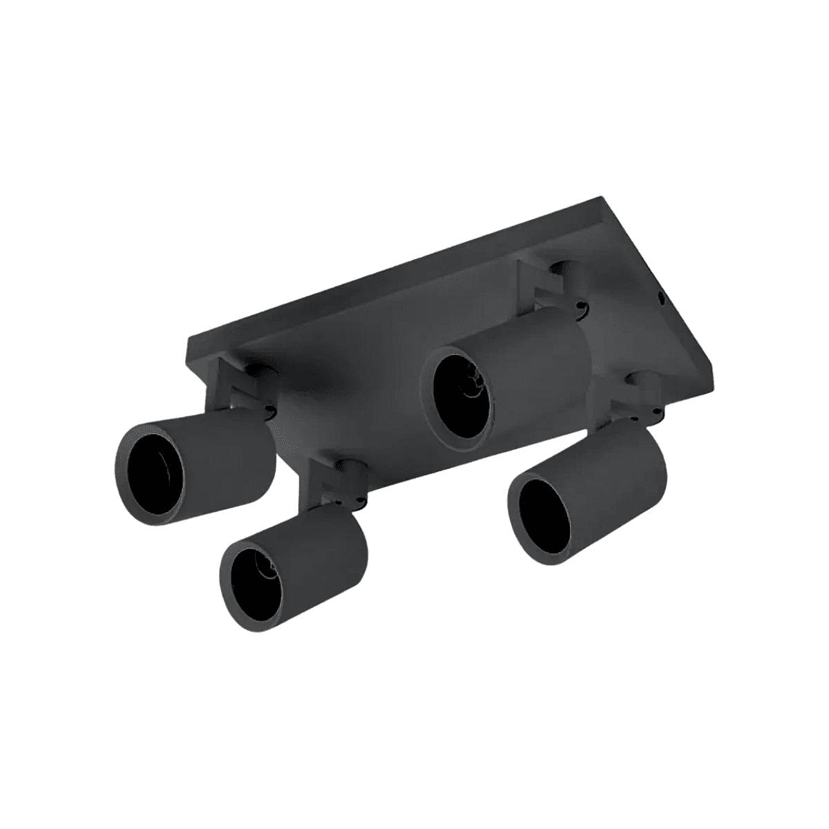 Konnergie - Aplique Lampara Negra Porta Ampolleta Dicroica Gu10 Dirigible Luz Calida