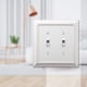 thumbnail image 3 of Placa de pared Amerelle Savannah de madera con doble palanca, color blanco envejecido, 3 of 7