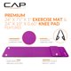thumbnail image 3 of Mat de yoga CAP Barbell 180 x 61 x 1,3 cm de alta densidad color vino, 3 of 7