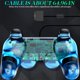 thumbnail image 4 of Controlador con cable Degulan para PS2 de alto rendimiento con doble vibración (ClearGreen y ClearBlue), 4 of 7