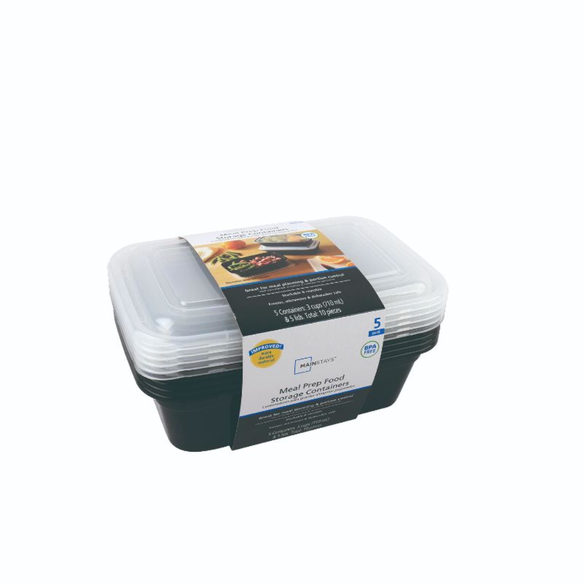 Mainstays - Contenedor Meal Prep 710 Ml Set 5
