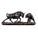 thumbnail image 2 of Escultura De Animales Figura De Vaca Esculturas De Vaca Modernas Para Estante Estantes De Mesa Cobre 40x11x15.5cm, 2 of 5