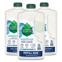 Seventh Generation - Recambio De Jabón Líquido Para Platos De Séptima Generación, Transparente Y Gratuito, 1,5 L