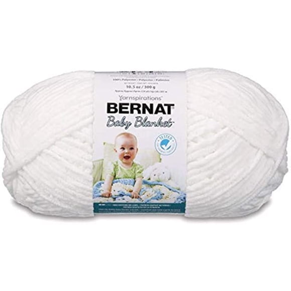 MANTA PARA BEBÉ BB de lana Bernat, color blanco, 300 g, poliéster