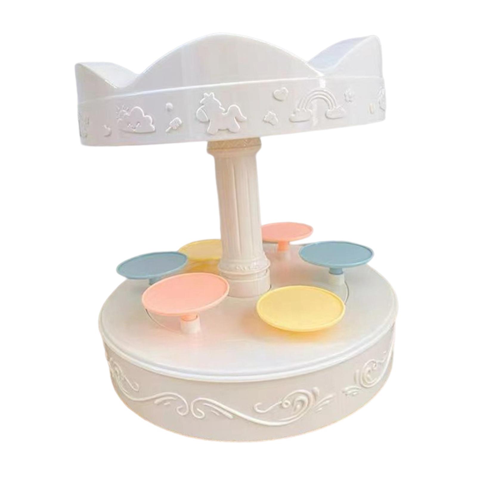 Magideal - Carrusel Giratorio Eléctrico Para Magdalenas, Soporte Para Pasteles, Postres, Soporte De Exhibición, Soporte Giratorio Para Magdalenas, Suministros De