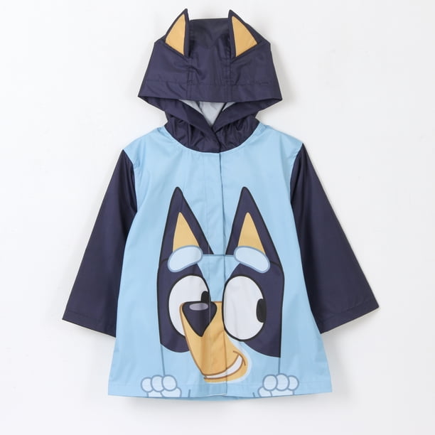 Impermeable Niño Orejas Bluey Celeste Bluey