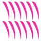 thumbnail image 5 of 12 piezas 3 pulgadas tiro con arco flecha pavo plumas fletchings vanes rosa roja, 5 of 5